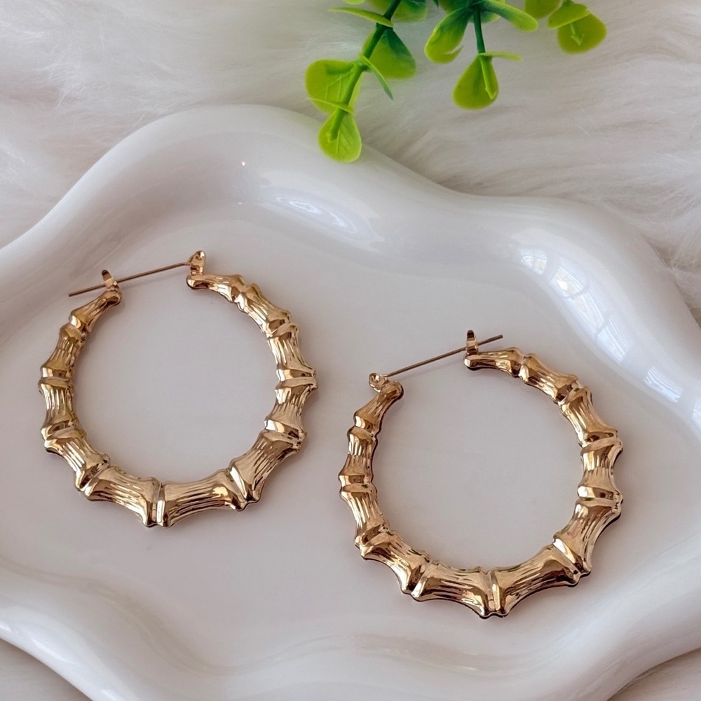Gold Bamboo Earrings